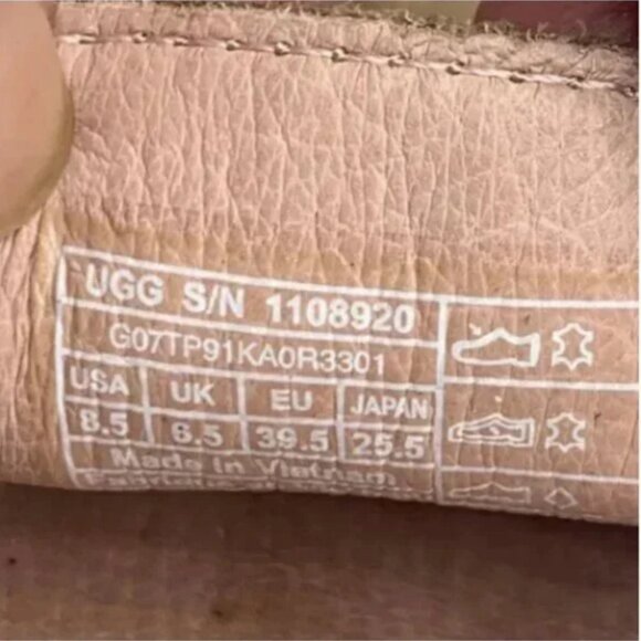 UGG Callen Suede Driving Loafer Tan Size 8.5 - Picture 9 of 9